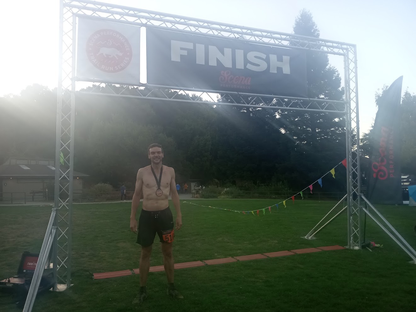 Mike at the finish line